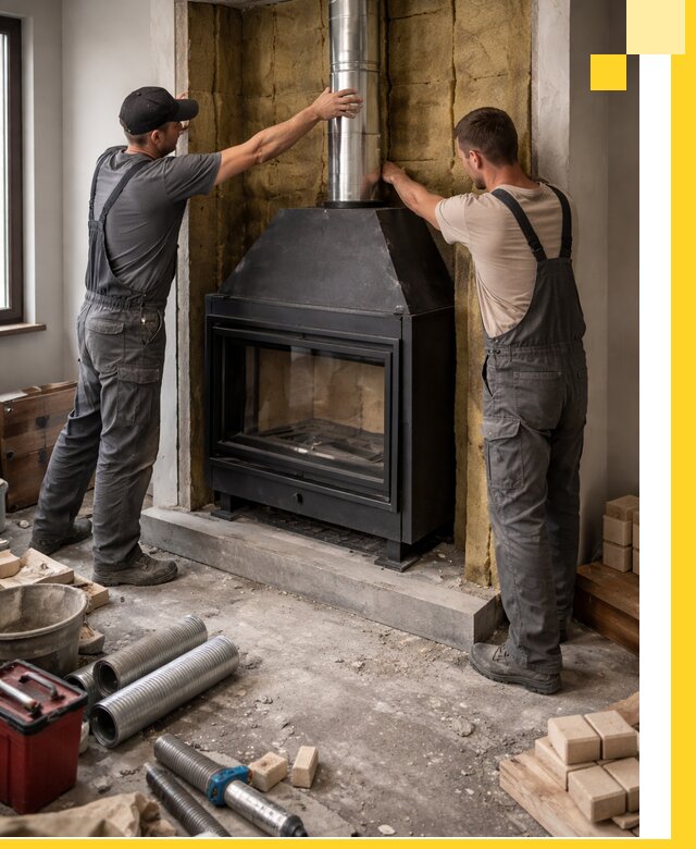 Изготовление и монтаж закрытых каминов в Протвине под ключ