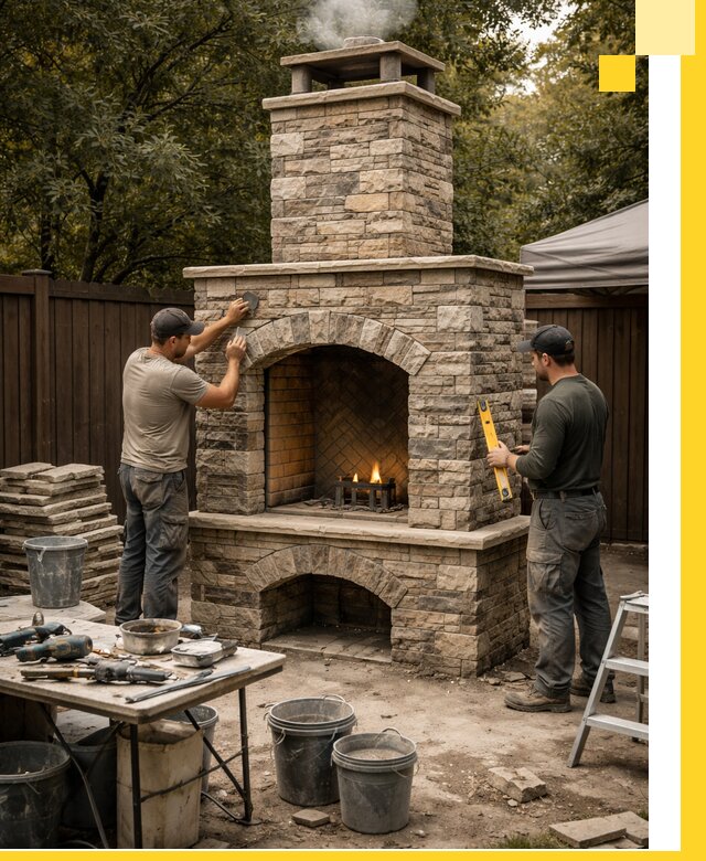 Проектирование и установка уличных каминов в Протвине