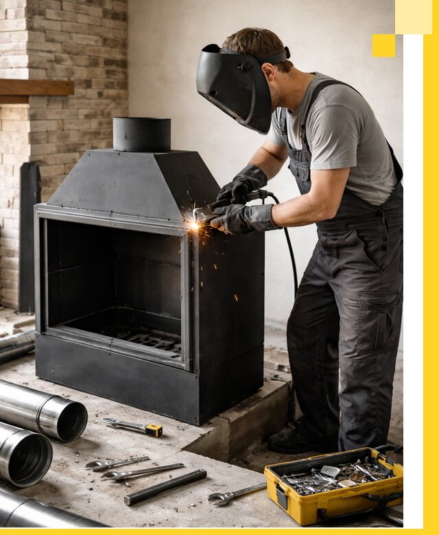 Продажа и установка металлических каминов в Протвине под ключ