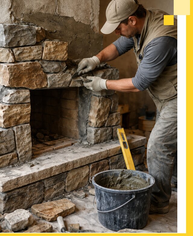 Изготовление и установка каменных каминов под ключ в Протвине