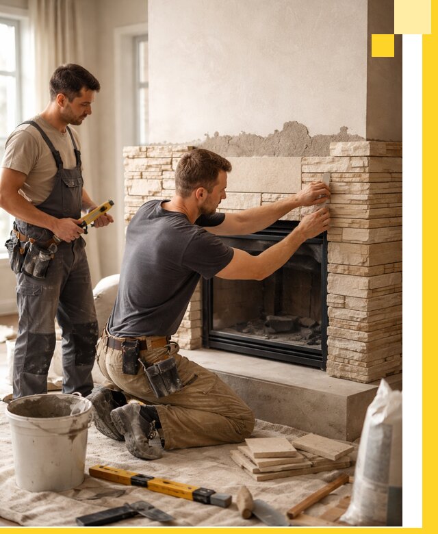 Установка и монтаж каминов для загородного дома в Протвине