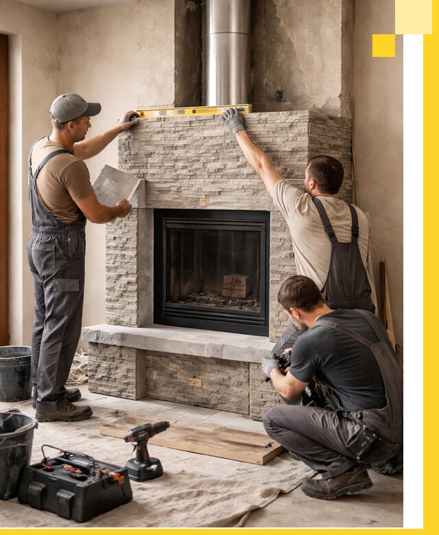 Профессиональный монтаж каминов под ключ в Протвине для дома