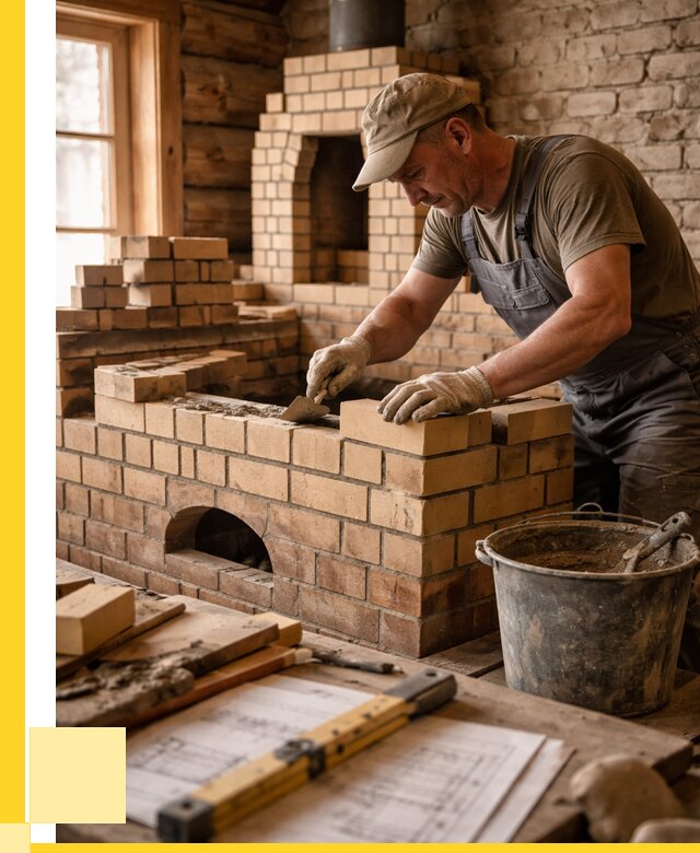 Кладка печей из кирпича в Протвине цены от 30525 р. - ЭриданПрн