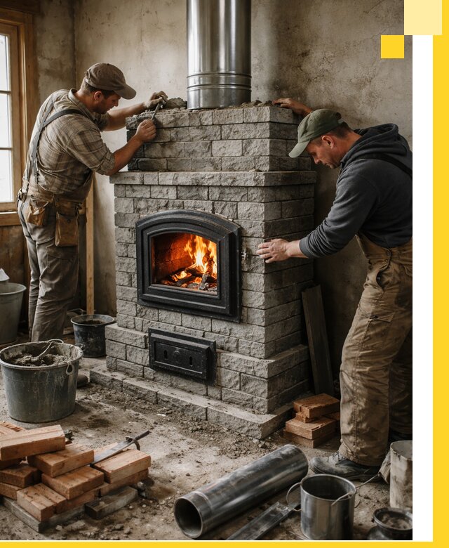 Производство, поставка и монтаж дровяных печей в Протвине