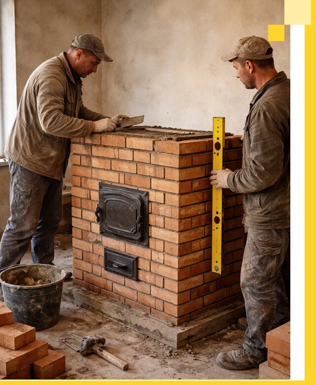 Отопительные печи под ключ в Протвине, установка и сборка