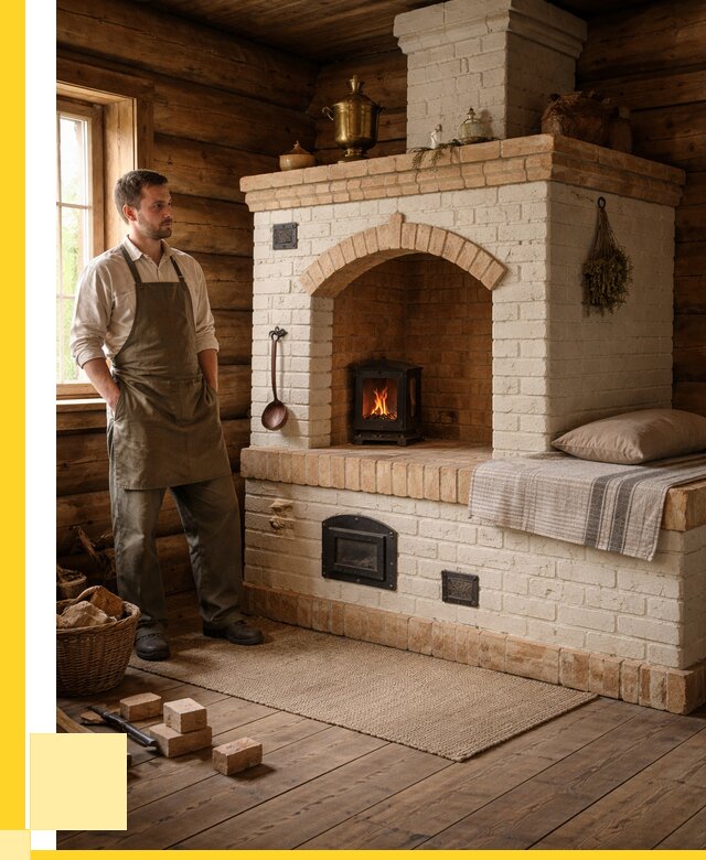 Русские печи с лежанкой под ключ в Протвине от 152625 р. ЭриданПрн