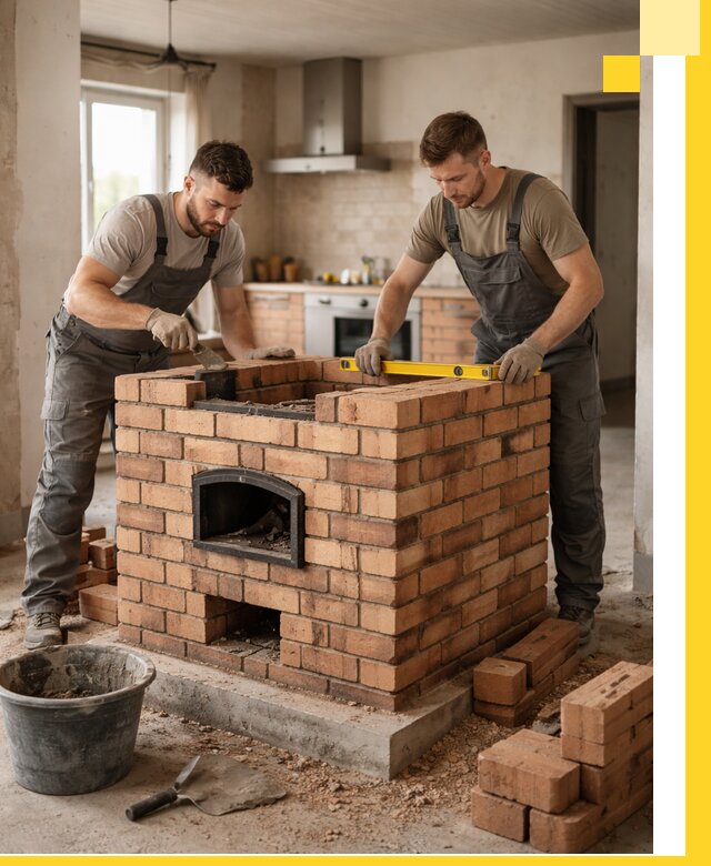 Установка и монтаж печей в частном доме в Протвине под ключ