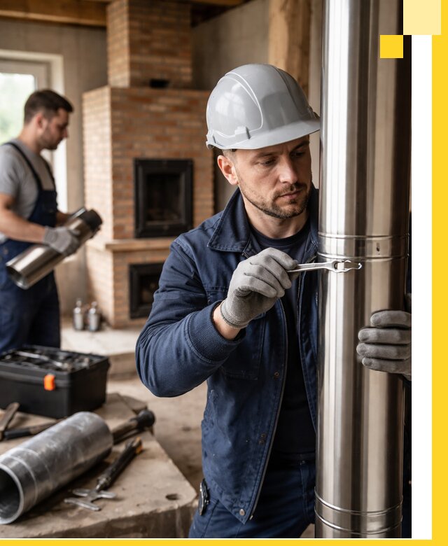 Профессиональный монтаж дымоходов для печей в Протвине