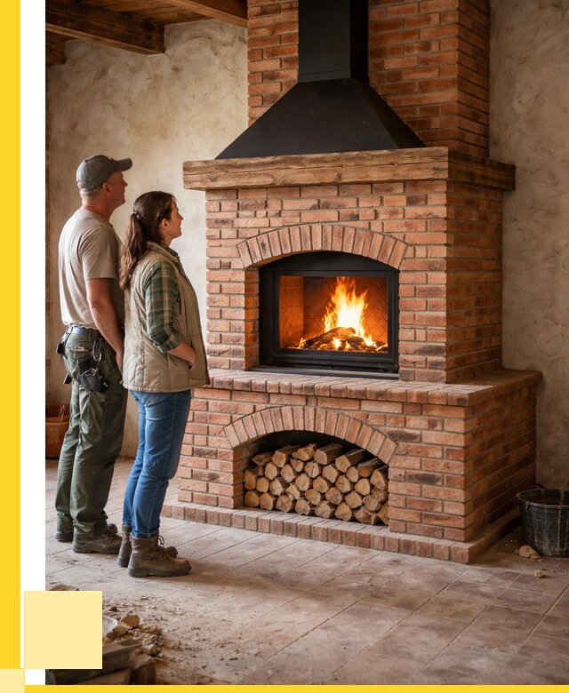 Печи камины из кирпича в Протвине от 122100 р. | ЭриданПрн