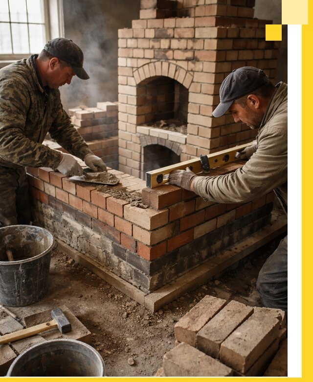 Изготовление и монтаж печей и каминов из кирпича в Протвине