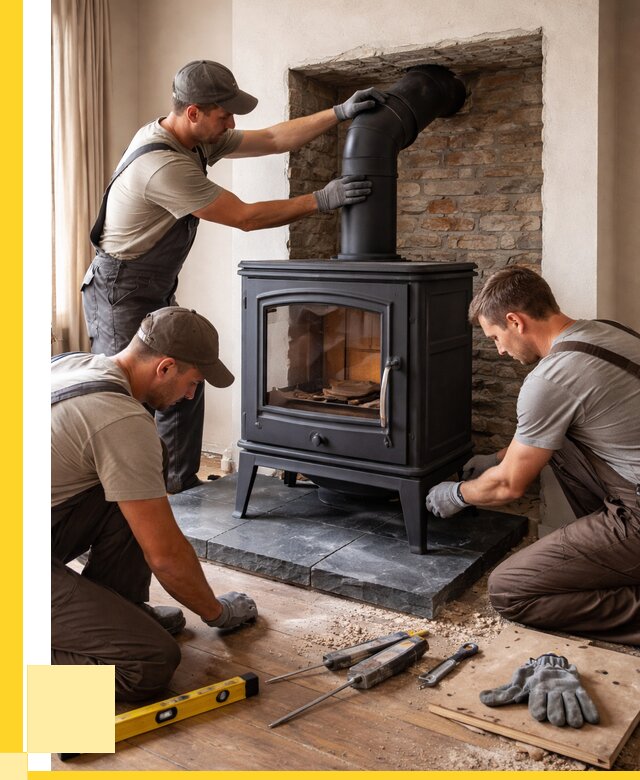 Монтаж печи камина в частном доме в Протвине от 25438 р. | ЭриданПрн