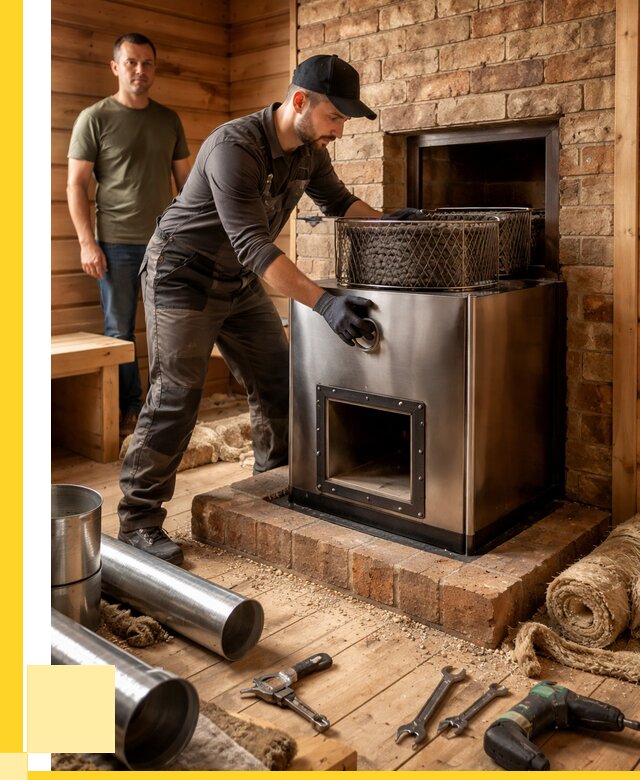 Монтаж банных печей под ключ в Протвине от 18315 р., ЭриданПрн