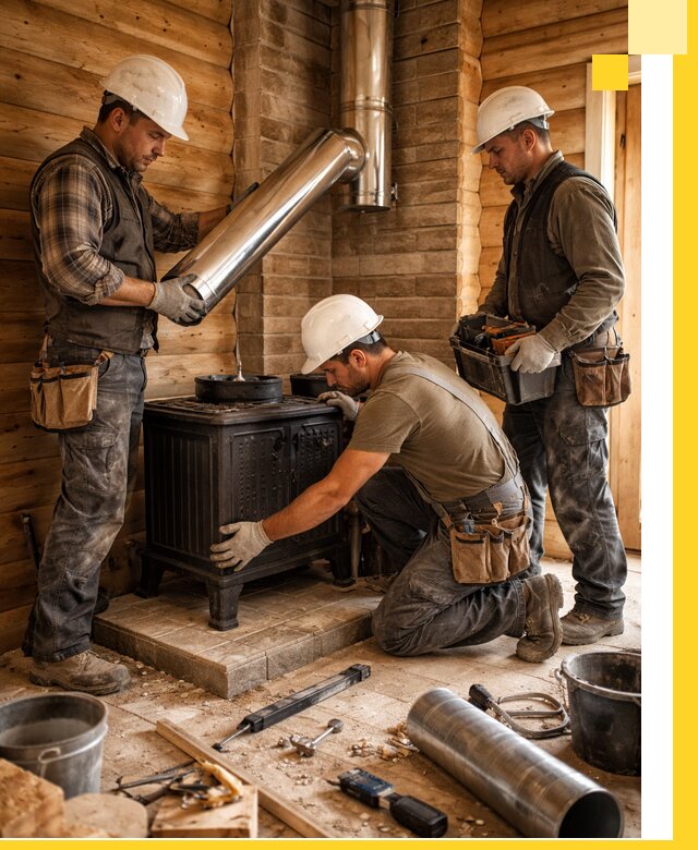 Профессиональный монтаж банных печей и дымоходов в Протвине