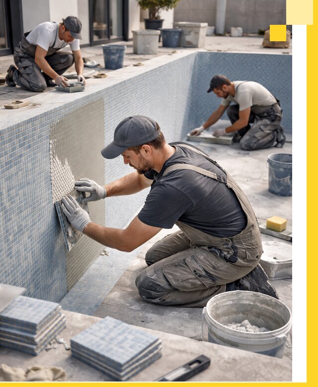 Облицовка бассейнов в Протвине плитка мозаика гидроизоляция