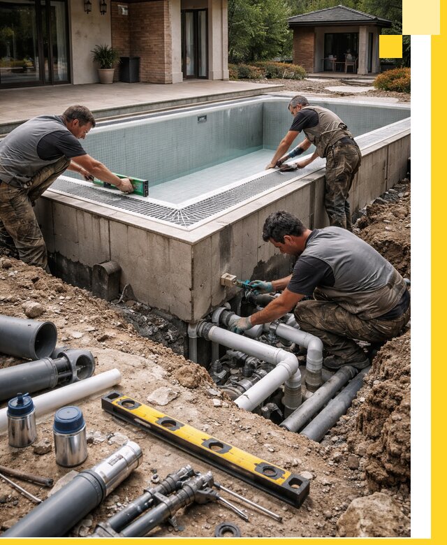 Строительство переливных бассейнов в Протвине под ключ