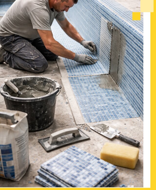 Укладка и ремонт мозаики для бассейнов под ключ в Протвине