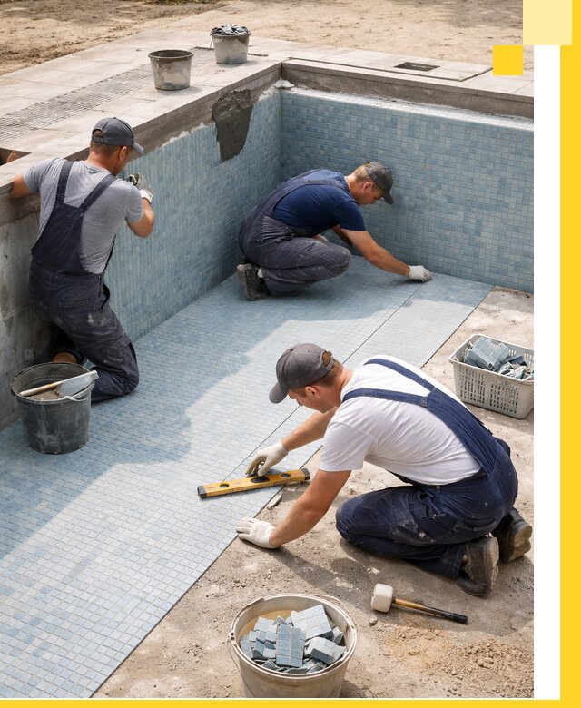 Укладка и установка плитки для бассейнов под ключ в Протвине