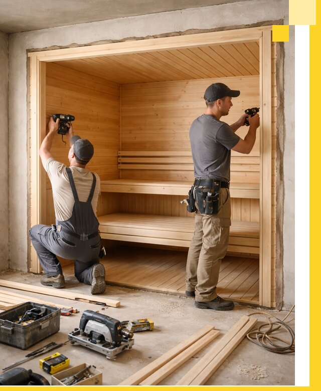 Монтаж саун под ключ в Протвине — проектирование и установка