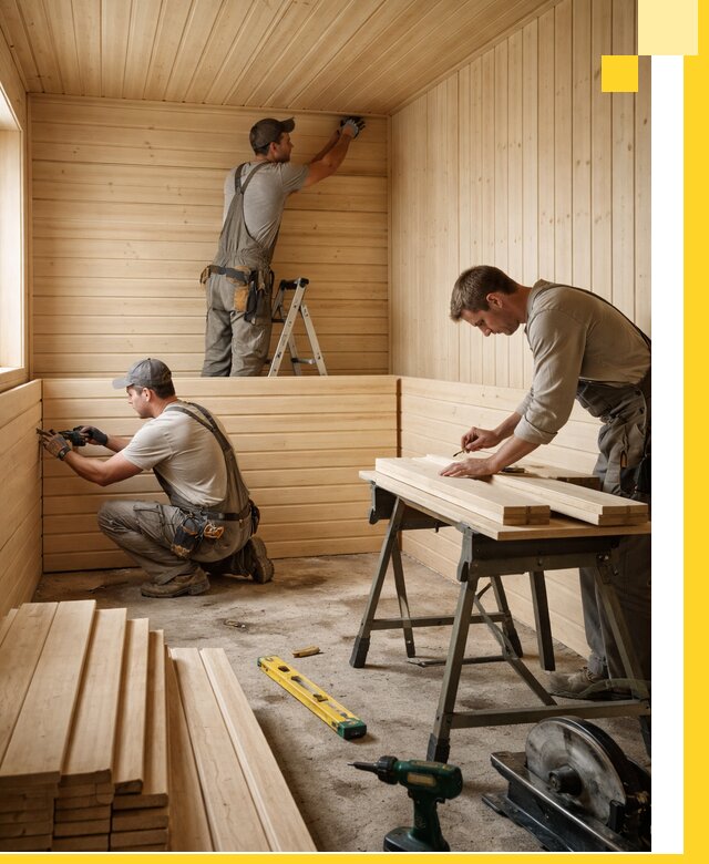 Обшивка саун в Протвине из натуральной древесины под ключ