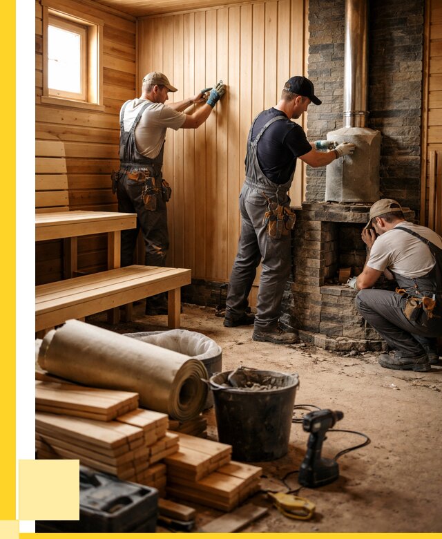 Ремонт бань под ключ в Протвине от 45788 р. | ЭриданПрн