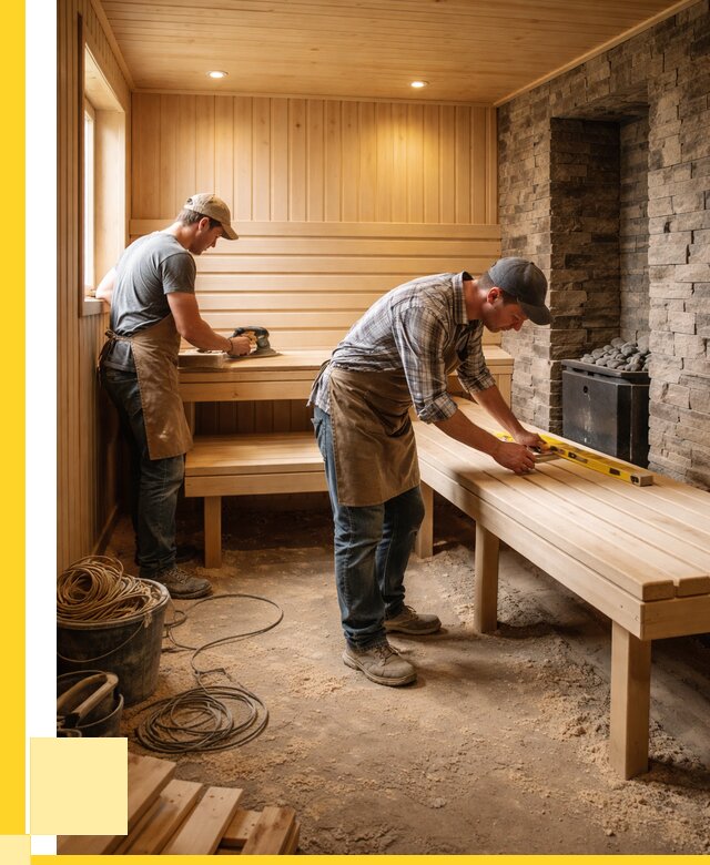 Отделка бани в Протвине: внутренняя отделка от 3053 р. | ЭриданПрн