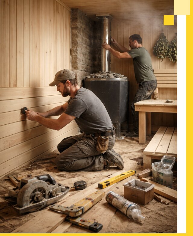 Полное строительство и оснащение парных под ключ в Протвине