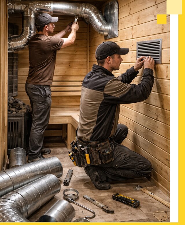 Проектирование и монтаж вентиляции бани в Протвине под ключ