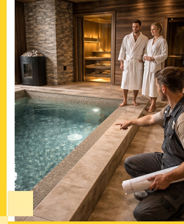 Проект бани с бассейном под ключ в Протвине от 66138 р. | ЭриданПрн