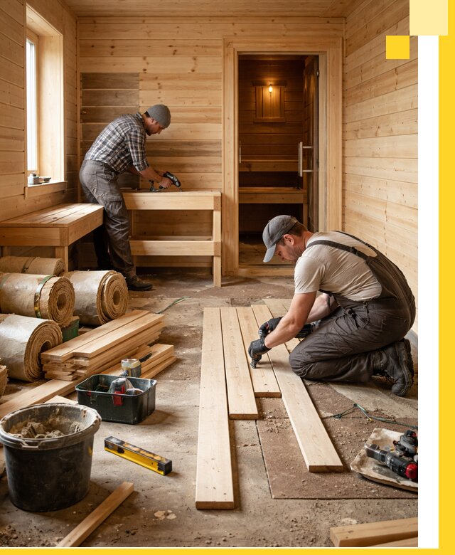 Индивидуальный проект бани с комнатой отдыха под ключ в Протвине