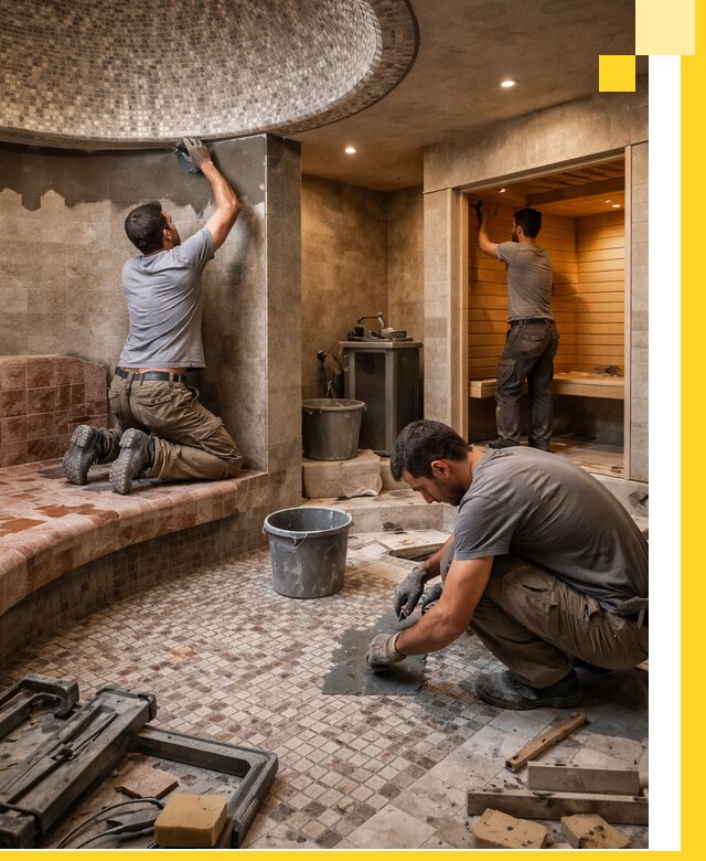 Проект и строительство хамама бани и сауны под ключ в Протвине