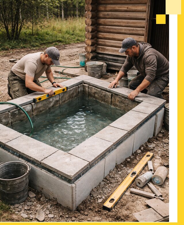 Изготовление и установка холодных купелей под ключ в Протвине